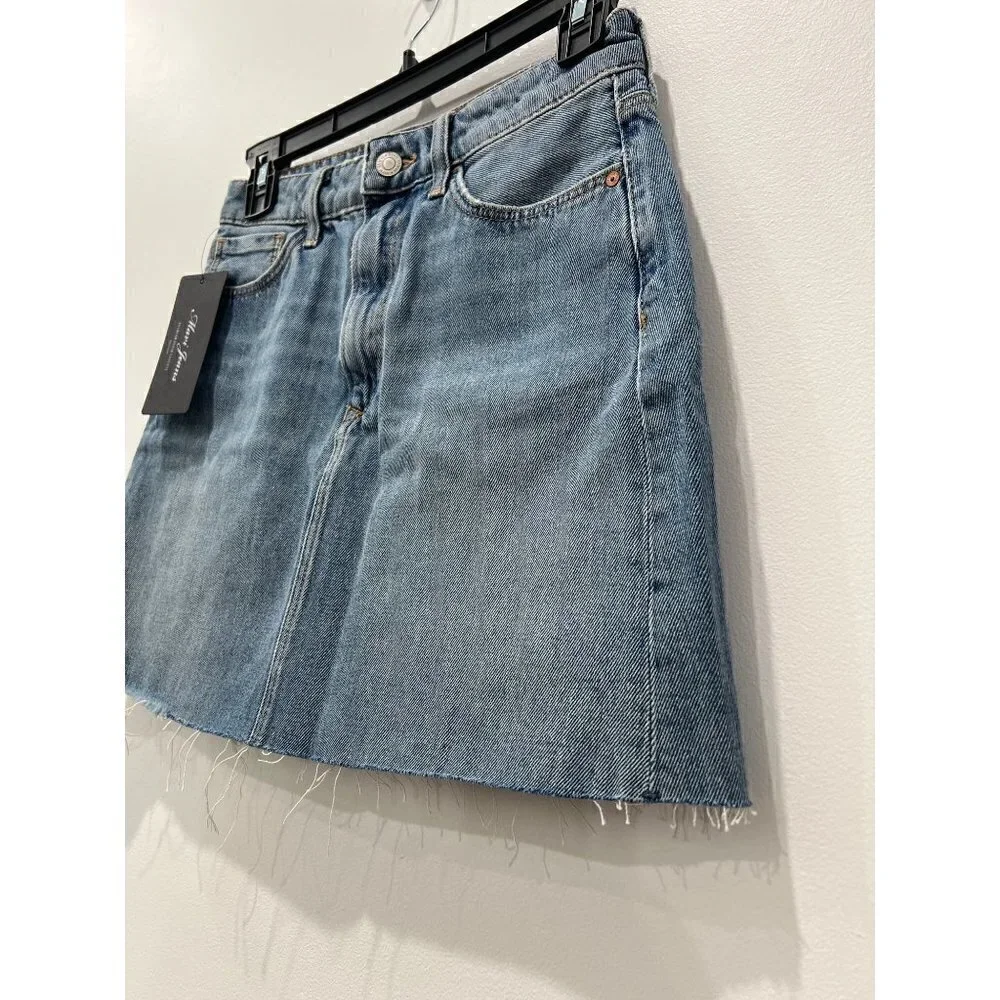 NWT MAVI JEANS Lindsay Cutoff Raw Hem Denim Miniskirt Indigo Size XS MSRP $88